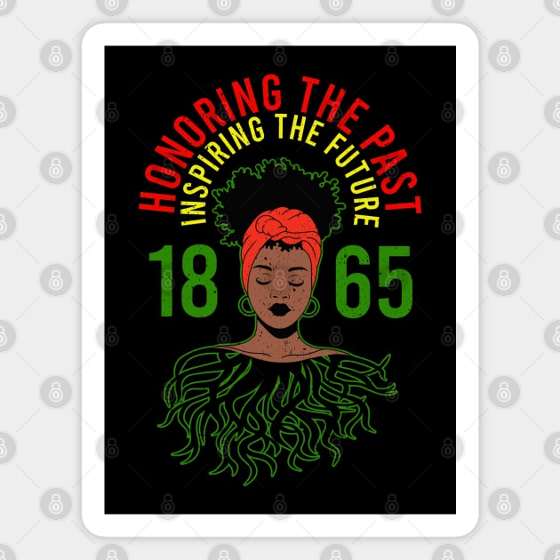 Black History Month 1865 Honoring The Past Inspiring Future Magnet by alcoshirts